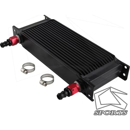 2" ALUMINIUM 8AN OIL COOLER - 16 ROW ENGINE OIL COOLER + AN8 FITTING / HOSE END