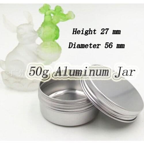 500pcs/lot Capacity 50g (56*27mm) aluminium cream jar,50g aluminum box