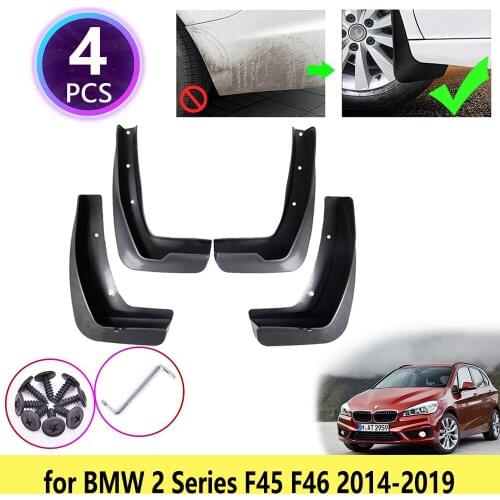For BMW 2 Series F45 F46 Gran Active Tourer 2014~2019 Mudguards Mudflap Fender Mud Flaps Splash Guards Car Accessories 2015 2018