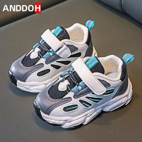 Size 21-30 Boys Girls Kids Lightweight Running Sneakers Children Casual Breathable Mesh Sneakers Baby Anti-slip Toddler Shoes