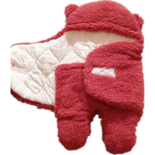 Baby Sleeping Bag Ultra-Soft Fluffy Fleece Newborn Receiving Blanket Infant Boys Girls Clothes Sleeping Nursery Wrap Swaddle