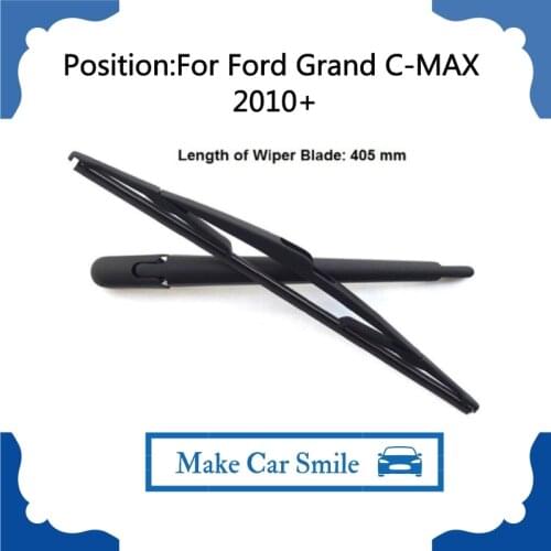 For Ford Grand C-Max Rear Windshield Window Wiper Arm + Blade Set 2010-2016