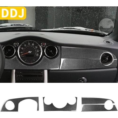 For Mini Cooper S One Hatch R50 R53 2005 2006 Car Interior Dashboard Panel Cover Trim Kit Sticker Carbon Fiber Accessories
