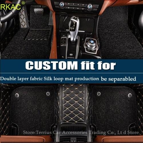 RKAC Double layer fabric universal car floor mat for Toyota Camry Corolla RAV4 X Crown Verso FJ Cruiser yaris L 5D