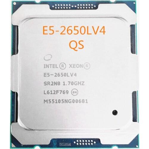 E5-2650LV4 Original Intel Xeon QS Version E5 2650LV4 1.70GHZ 14-Core 35MB SmartCache E5-2650L V4 FCLGA2011-3 free shipping