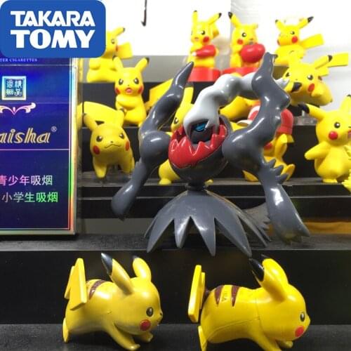TOMY Pokemon Go Elf Action Figure Large Joint Movable 8cm Darkrai Doll Toy Pocket Monster Collections For Children Gifts