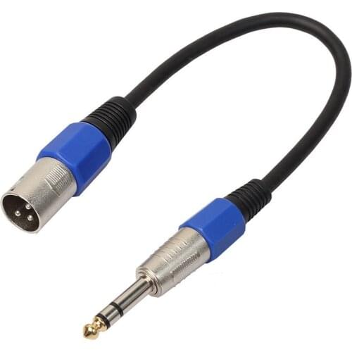 Male XLR to 6.35mm Stereo Jack Cable 0.3 m,0.5m, XLR Audio Cable Active Powered Speaker Lead TRS Balanced 99% Pure Copper