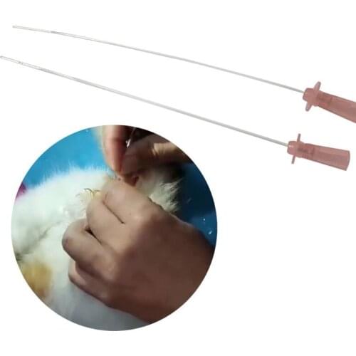 1.0/1.3mm Side/End Opening PVC Animal Urine Cat Catheter without Stylus Catheterization Device Pet Supplies