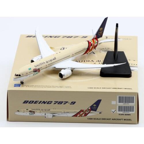 1:400 Alloy Collectible Plane JC Wings LH4192A Saudi Arabian Airlines G20 Boeing B787-9 Diecast Aircarft Model HZ-ARF Flaps Down