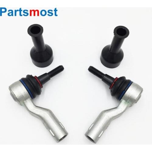 Set of 2 Outer Steering Tie Rod End For Land Rover Range Rover Evoque Discovery Sport Jaguar E-Pace Ball Joint LR027570 LR026267
