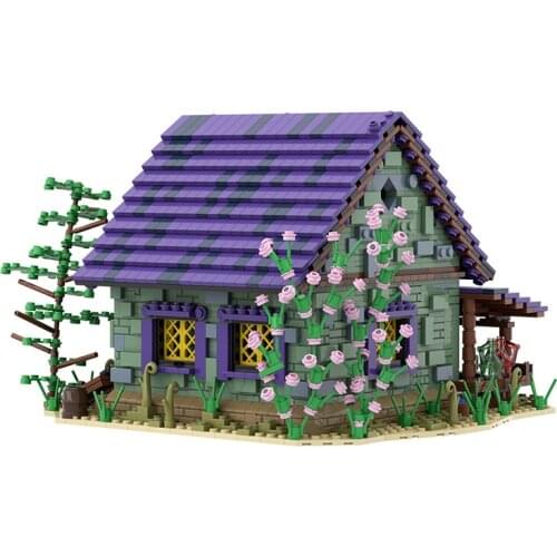 Moc Villa Architecture House Model Building Blocks Forest Tree DIY Assembly Particle Bricks Toy For Children Kids Birthday Gifts