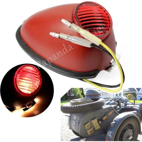 Motorcycle Fender Rear Tail Brake Stop Light Universal for DBK KS KS750 BMW M1 M72 R12 R75 R51 R61 R66 R71 K750 Ural Sidecar