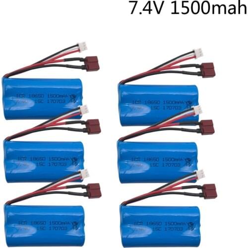 7.4V 1500mAh high-discharge 15c 18650 2S 12428 RC Car model aircraft Helicopter 7.4 V lithium batteries