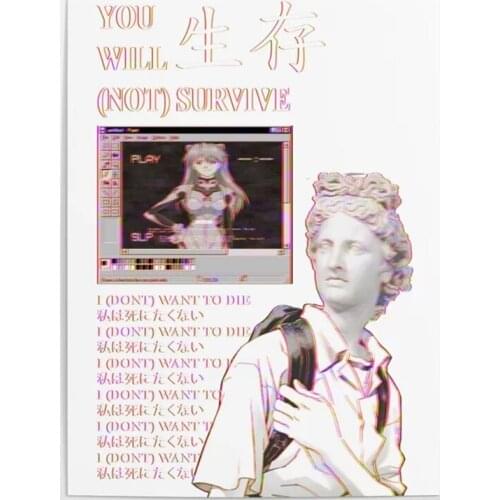 Wall Artwork Hd Printed Evangelion Canvas Painting Home Decoration Modular You Will Not Survive Poster For Living Room Pictures