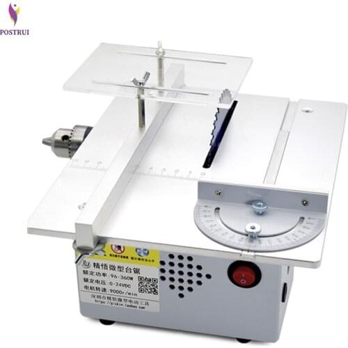 Mini Table Saw Handmade Woodworking DIY Model Electric Polishing Cutting Tool Aluminum Alloy Circular Saw Blade 7000 rpm DC24V