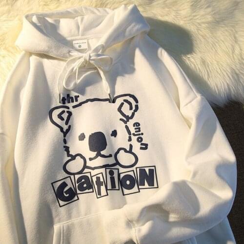 Bear 2021 new ladies hoodie round neck pullover proud couple clothing fashion top ladies sweatshirt clothes teenagers hoodie
