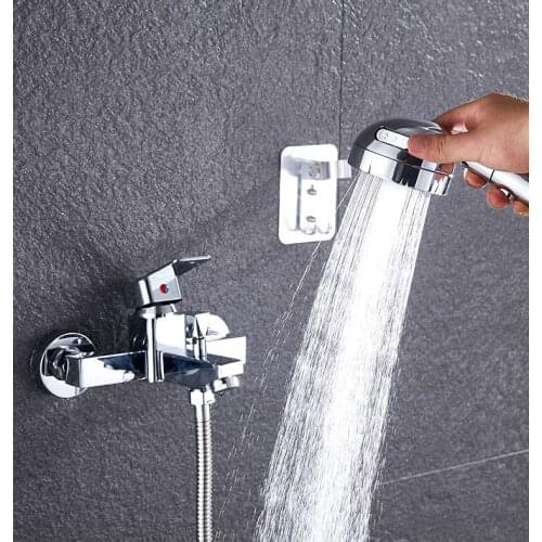 Simple Shower Set Hot and Cold Water Faucet All Copper Mixing Valve Bathtub Bathroom Shower Water Heater Triple