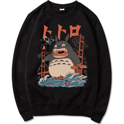 Japanese Anime Pullover My Neighbor Totoro Studio Ghibli Cute Harajuku Sweatshirt men Ulzzang 90s Fashion Spirited Away