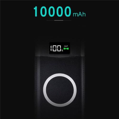 QI Power Bank Case Only DIY Aluminum Wireless Charging Charger for 3 Mobile Phone LCD Display Power Supply External Battery