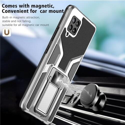Luxury Case For Samsung Galaxy A42 5G Military Bumper Ring Back Panel Cover Samsung A42 A 42 Stand Funda for Galaxy A42 Case