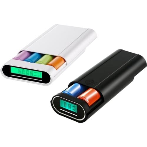 M4 Shell Power Bank Case Charger Station and M2 Diy Powerbank Box Casing LCD Power Indicator Display,18650 charger(no battery)