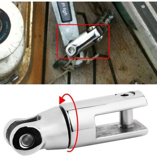 316 Stainless Steel Anchor 1/4"- 5/16" Chain 360 Degree Swivel Chain Connector Boat Marine Hinge Silver Yacht Styling Accessory