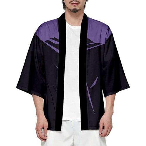 Anime Jujutsu Kaisen Gojo Satoru Cosplay 3D Printing Japanese Kimono Haori Yukata Cool Streetwear Jacket Coat