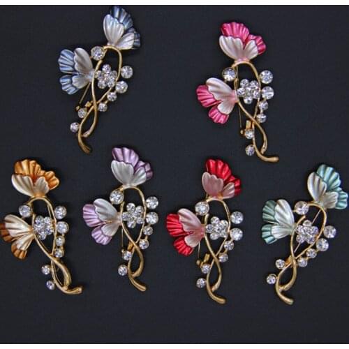 Oil Drop Butterfly Brooch Pin Painted Alloy Brooches For Women Fashion Jewelry 2020 Female Clothing Accessories