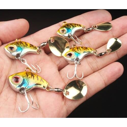 New Rotating Metal Spinner Spoon 9g 13g 16g 22g 1pcs Fishing Lure VIB Vibration Bait Jig Spinner for pike Tackle 2021 Pesca