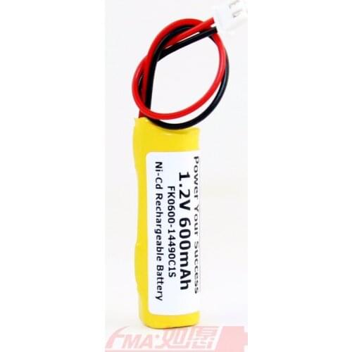 10pcs Ni-Cd AA 1.2V 600 900mAh Rechargeable Battery for Emergency Exit Light backup power with connector
