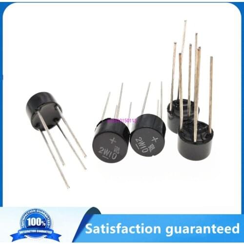 100PCS 2w10 2A 1000V Diode Bridge Rectifier 2w10