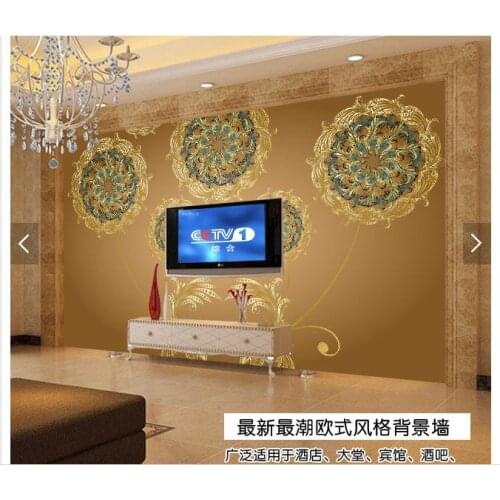 Customized 3d photo wallpaper 3d wall mural wallpaper Classical atmosphere ornaments TV setting wall living room decoration