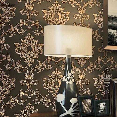 Beibehang 3d non-woven three-dimensional non-woven wallpapers living room bedroom TV background retro retro European style