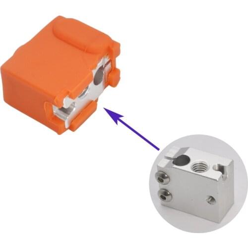 5pcs Cartridge Heater Block PT100 Type Silicone Volcano Socks for Volcano Heated Block for 3d Printer Volcano Hotend Nozzle