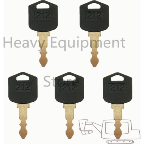 5 PCS 212 D554212 Ignition Key fit For Various Doosan & Daewoo Forklift Models