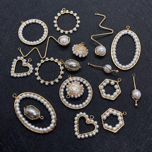 Crystal Necklace Earrings Pendant Geometric Shapes for DIY Handmade Lady Charm Necklace Jewelry Pendant Accessories 5 Pieces