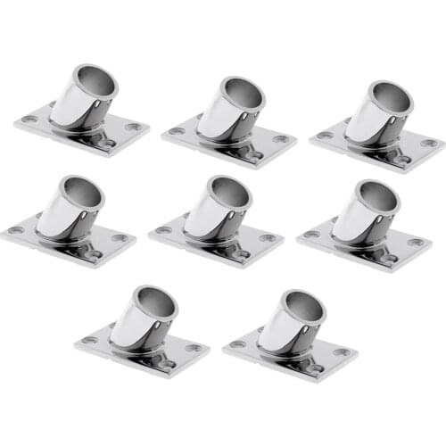 8Pieces Elbow Tube Fitting Current Boat 60 Degree Installation Ramp Bridge Piece Stainless Steel Marine Repair Accessory