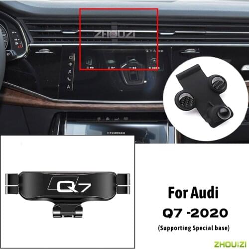 Car Mobile Phone Holder Air Vent Mounts Stand GPS Gravity Navigation Bracket For Audi Q7 2020 Car Accessories