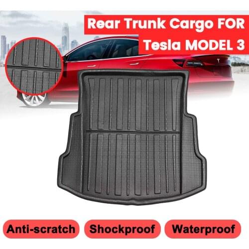 Car Cargo Liner Boot Tray Rear Trunk Cover Matt Mat Mud Non-slip Anti Dust Waterproof For Tesla Model 3 Floor Carpet