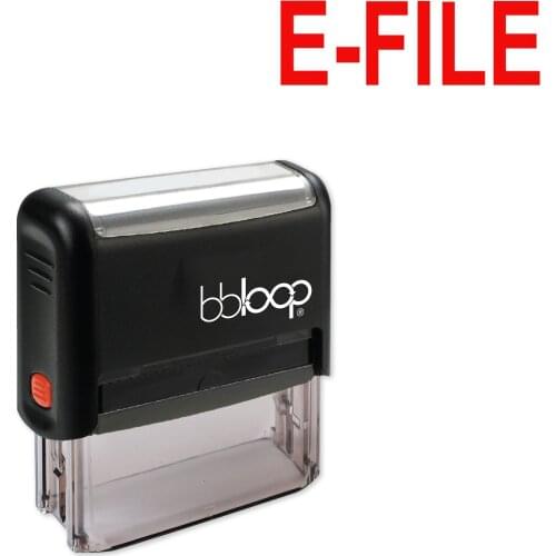 Bbloop "E-File Tax" Self-Inking Rubber Stamp