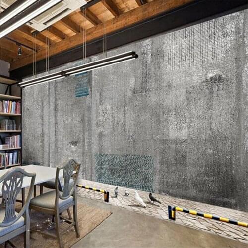 Milofi custom large wallpaper mural retro cement wall industrial style tooling living room background wall
