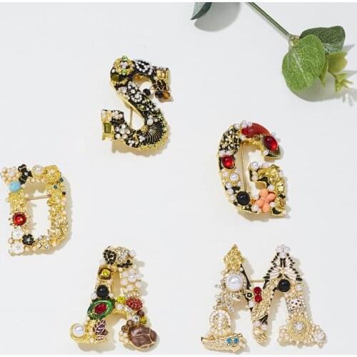 Letter Brooch High end jewelry accessories ADGSM delicate Lapel Pin Womens gifts