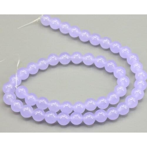 8mm Purple chalcedony stones loose beads DIY women fashion jewelry making design wholesale and retail 15"