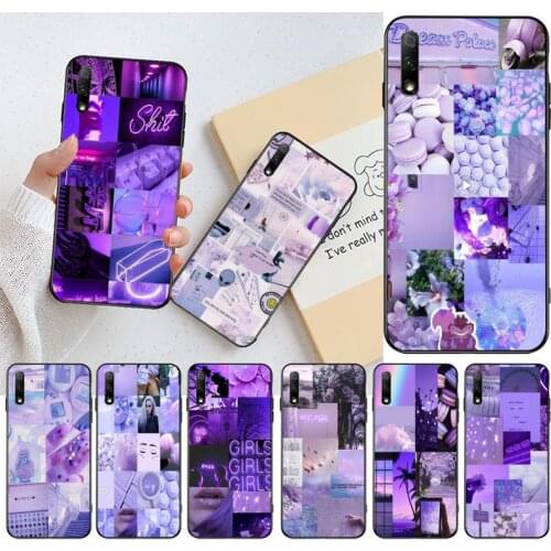 Purple Love Aesthetic Art Girly Coque Shell Phone Case for Huawei Honor 30 20 10 9 8 8x 8c v30 Lite view pro