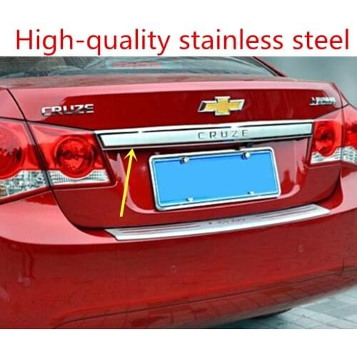 Stainless steel and ABS Chrome Rear Trunk Door Handle Cover Tail Gate Trim Bezel Molding Styling For Chevrolet Cruze 2009-2014