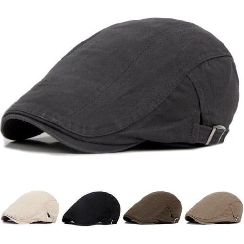 Adjustable Beret Caps Outdoor Sun Breathable Bone Brim Hats Womens Mens Herringbone Solid Flat Berets Cap Hat