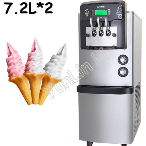 7.2L*2 Ice Cream Machine Commercial Full Auto Soft Ice Cream Maker Fresh-Keeping System And Precooling Function BX3368CER-D2