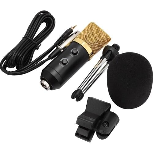 Unidirectional Condenser Automatic Noise Removal Microphone Voice Recording Studio Mic With A Tripod For PC Computer Phone