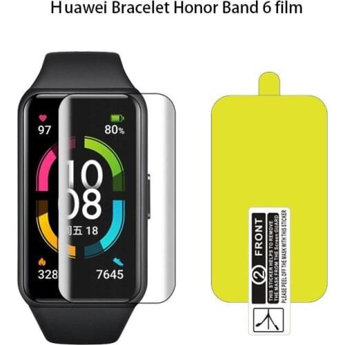 TPU Soft Hydrogel Protective Film For Honor Band 6 Screen Protector For Huawei Bracelet 6 HD Full Coverage Not Tempered Glass