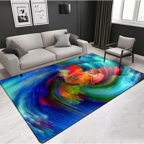 Bohemian style color skull oil painting art floor mats door mats anti-slip mats carpets bedroom living room home decoration